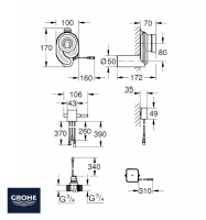 MEDIDAS SENSOR TEMPERATURA URINARIO GROHE